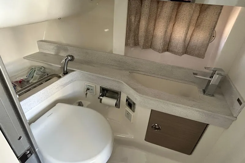 Slide: The Image of Control panel of 2021 Formula 350 Crossover Bowrider I/O boat interior. - 23