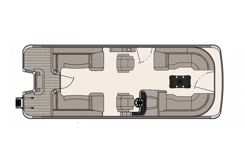 Slide: The Image of Manufacturer Provided Image: 2020 Tahoe Pontoon Cascade Platinum Quad Lounger 23' floor plan. - 19