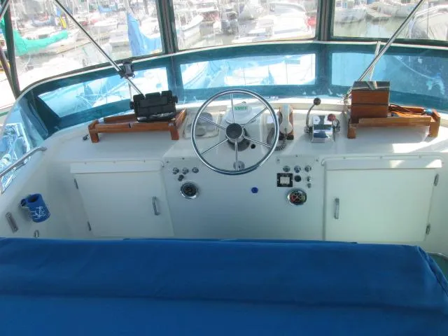 Slide: The Image of Interior view of 1976 Tollycraft 26 Sedan cockpit. - 20