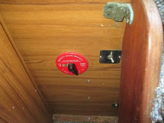 Slide: The Image of Safety main switch in 1976 Tollycraft 26 Sedan. - 33