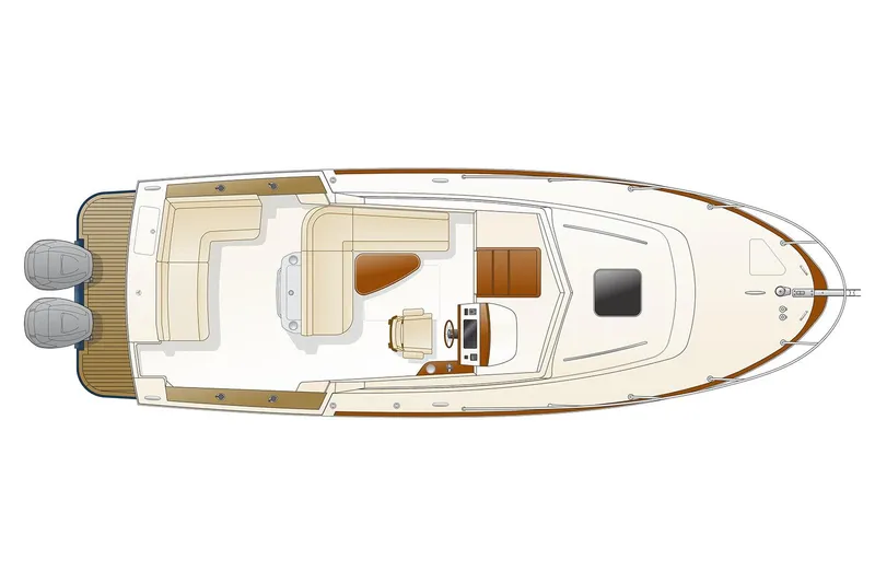 Slide: The Image of Manufacturer Provided Image: Top view layout of 2019 Hunt Yachts Surfhunter 32 boat. - 43