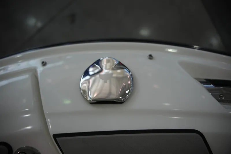 Slide: The Image of Close-up of a shiny metal fitting on a white boat. - 40