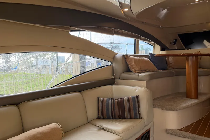 Slide: The Image of Luxurious interior of 2007 Cruisers Yachts 447 Sport Sedan with plush seating and elegant design. - 33