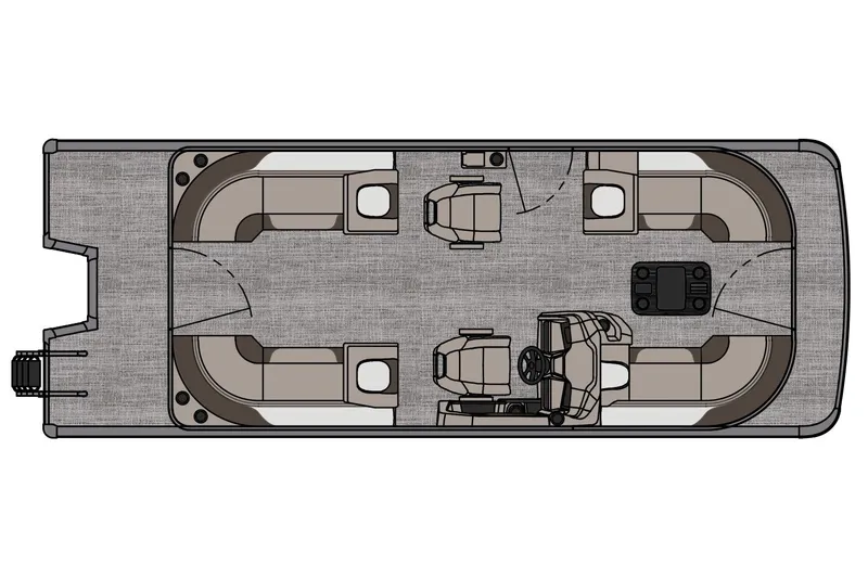 The Image of Manufacturer Provided Image: Top view of 2026 Avalon LSZ Quad Lounger boat layout with seating and helm. - 1