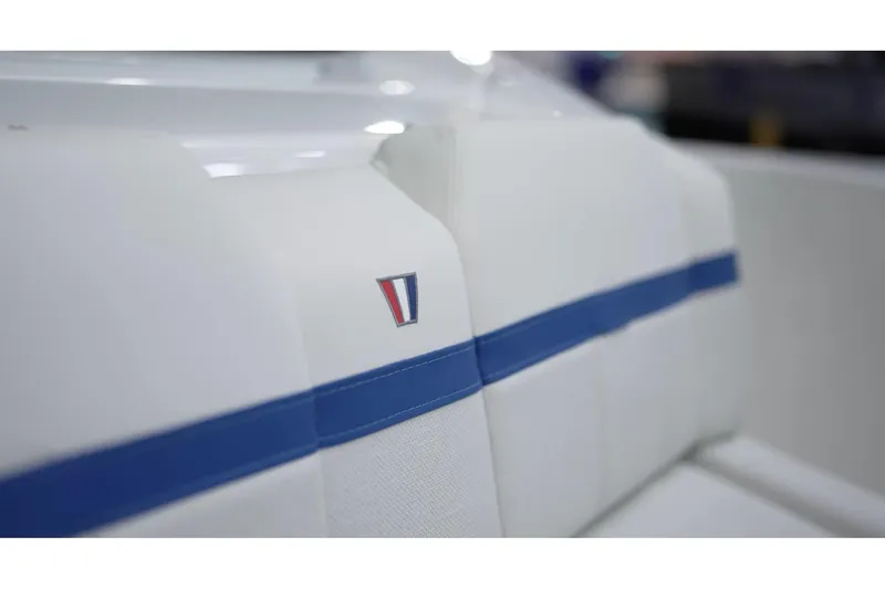 Slide: The Image of Close-up of Wellcraft 28 T-Top boat seat, model year 2026. - 3