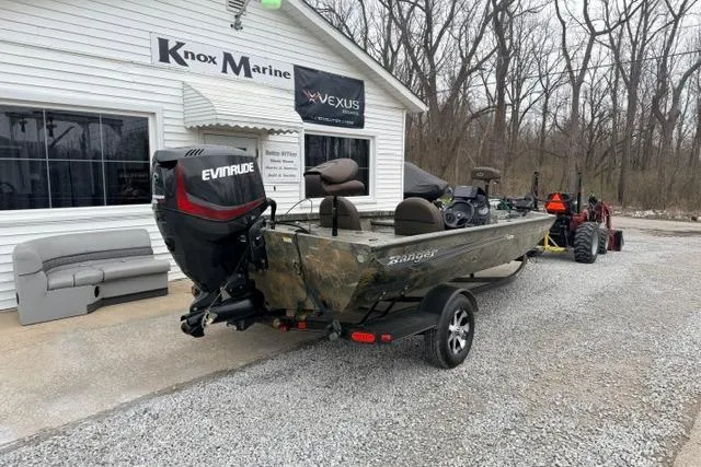 Slide: The Image of 2017 Ranger RT188 boat with Evinrude motor parked outside Knox Marine. - 11