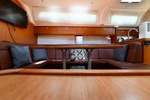 Slide: The Image of Interior of 2016 Bavaria Cruiser 41 yacht with cozy seating and modern design. - 25