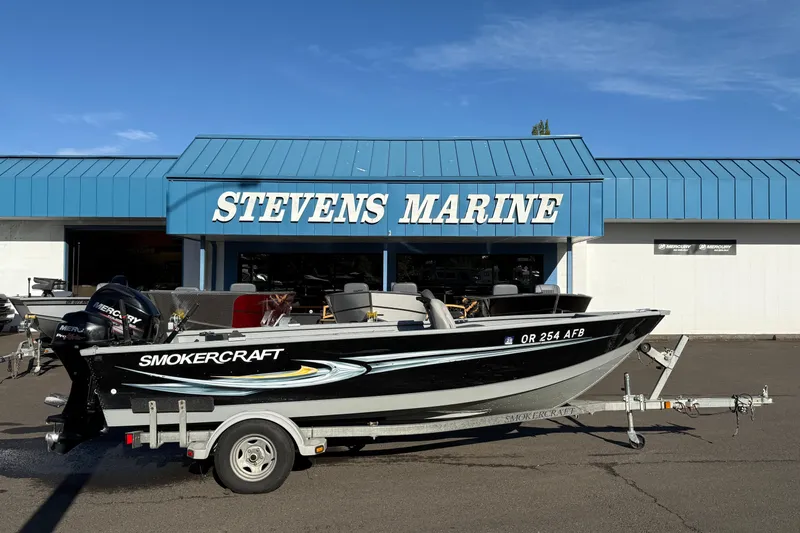 The Image of 2015 Smoker Craft Freedom 160 TL boat at Stevens Marine dealership. - 1