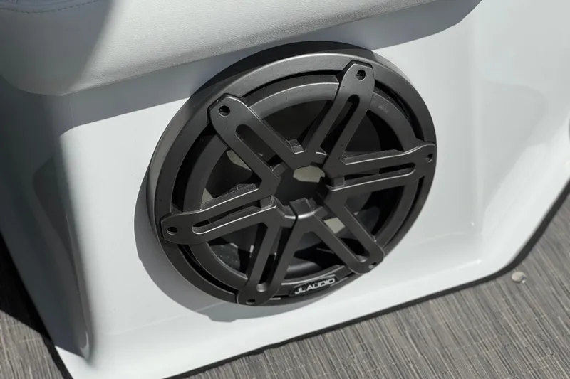 Slide: The Image of Speaker system on 2023 Four Winns HD3 boat, featuring JL Audio equipment. - 24