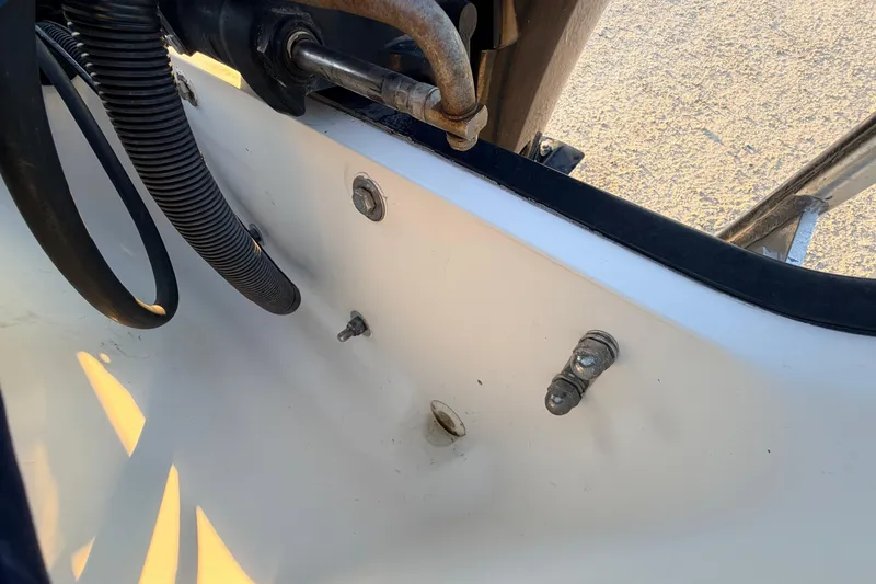 Slide: The Image of Close-up of 2010 Boston Whaler 170 Montauk boat interior details. - 52