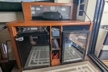 Slide: The Image of Modern kitchen interior of 2013 Prestige 550 yacht with sleek cabinetry and appliances. - 15