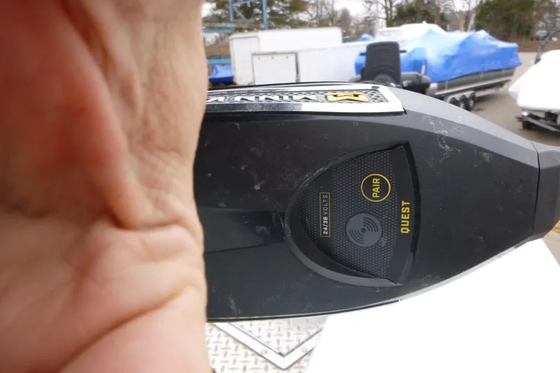 Slide: The Image of Close-up of a boat control panel on a 2025 Hewescraft 240 Ocean Pro. - 13