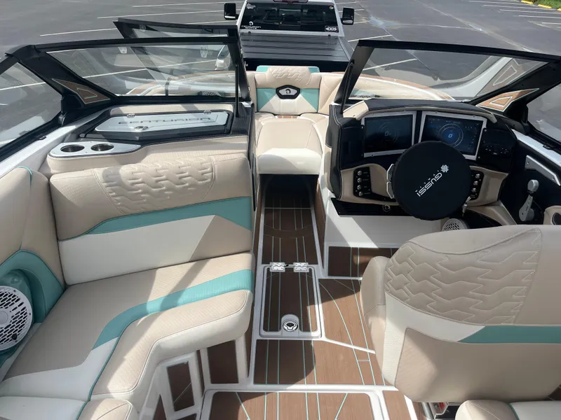Slide: The Image of Interior of 2024 Centurion Ri230 boat with luxurious features. - 2