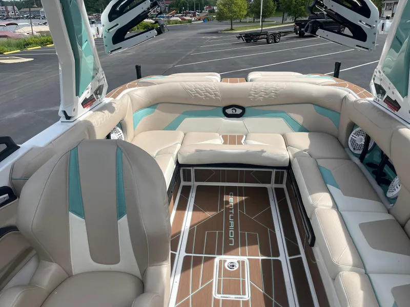 Slide: The Image of Interior of 2024 Centurion Ri230 boat with luxurious seating. - 3