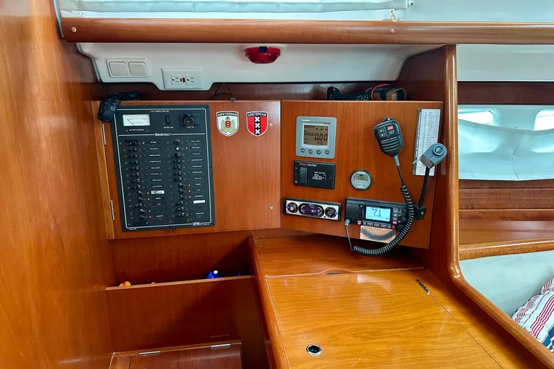 Slide: The Image of Control panel of a 2005 Beneteau Oceanis Clipper 423 yacht interior. - 20