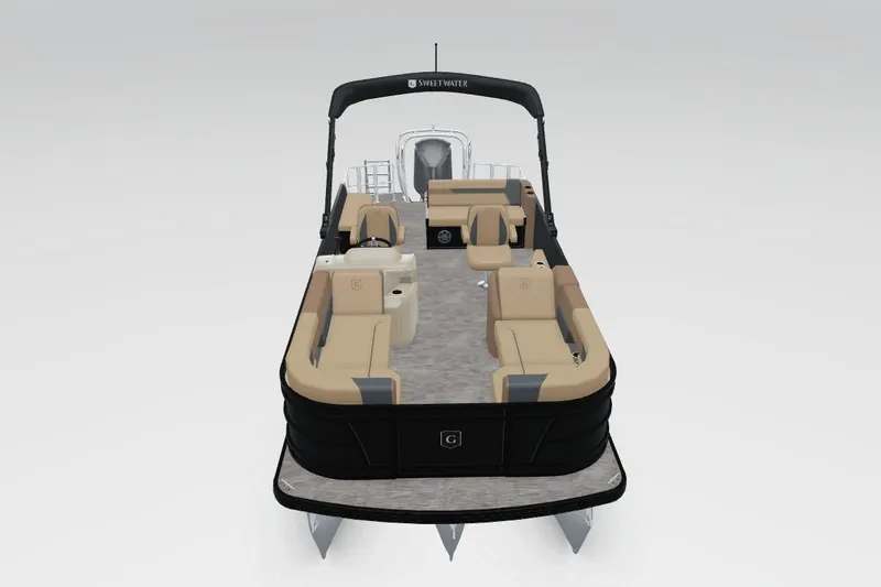 Slide: The Image of Godfrey Sweetwater 2286 SFLC 2026 pontoon boat with luxurious seating area. - 28