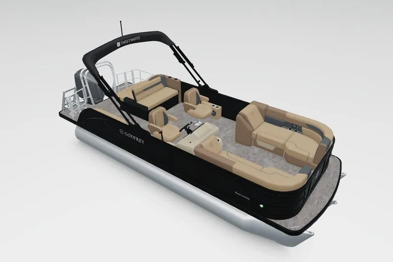 Slide: The Image of 2026 Godfrey Sweetwater 2286 SFLC pontoon boat with luxurious design. - 3