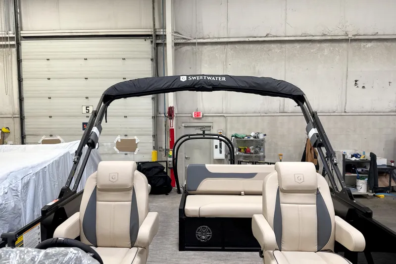 Slide: The Image of Interior view of Godfrey Sweetwater 2286 SFLC pontoon boat, 2026 model. - 5