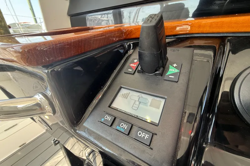 Slide: The Image of Control panel of Everglades 395 Center Console 2021 boat. - 30