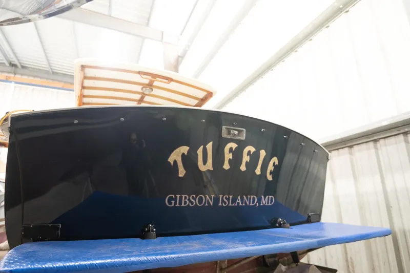 Slide: The Image of 1986 Dyer Hardtop boat named "Tuffie" in Gibson Island, MD storage. - 38
