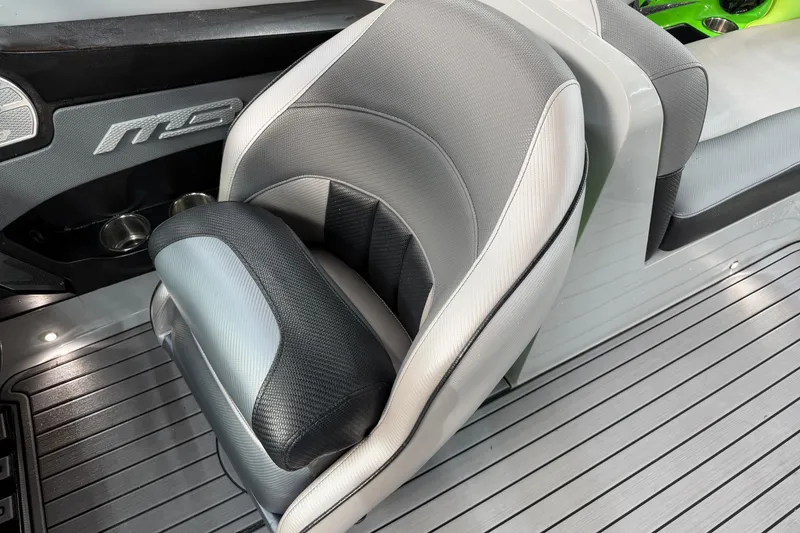 Slide: The Image of Gray and black seat in 2015 MB B-52 23 Widebody boat interior. - 11