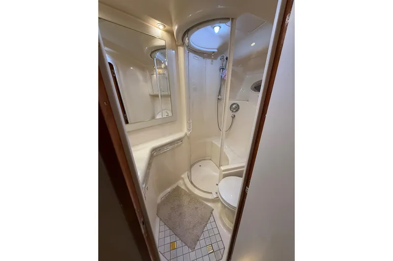 Slide: The Image of Luxurious bathroom in 2000 Sea Ray Sundancer 540 yacht with shower and vanity. - 30