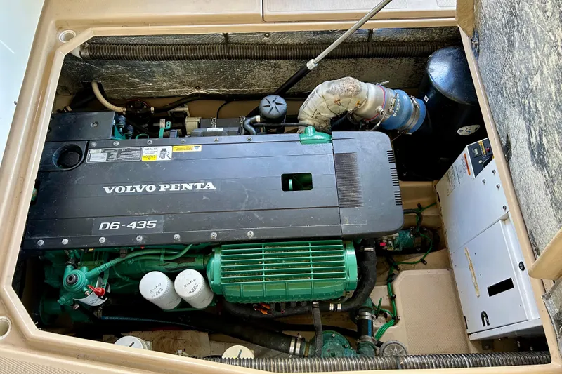 Slide: The Image of Engine compartment of a 2016 Cutwater C-30 CB with Volvo Penta D6-435 engine. - 36