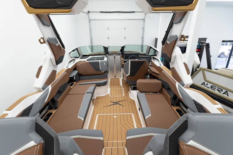 Slide: The Image of Luxurious interior of 2026 MasterCraft X24 boat with sleek seating and modern design. - 20