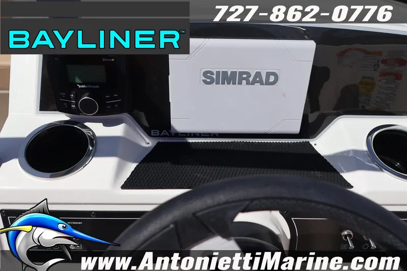 Slide: The Image of Dashboard of 2026 Bayliner D22 boat with Simrad navigation system. - 21