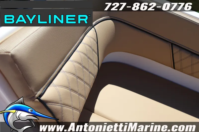 Slide: The Image of Luxurious interior of 2026 Bayliner D22 boat with elegant upholstery design. - 27