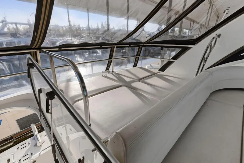 Slide: The Image of 2008 Cruisers Yachts 447 Sport Sedan interior with sleek seating and panoramic windows. - 31