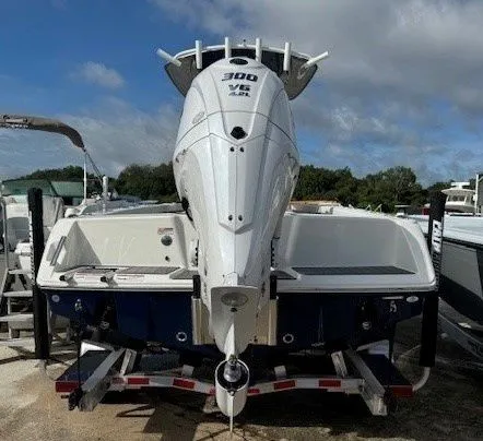 Slide: The Image of 2025 Pathfinder 2400 Open with 300 HP outboard motor. - 24