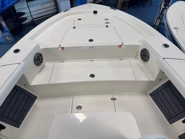 Slide: The Image of Interior view of Pathfinder 2400 Open boat, model year 2026. - 21