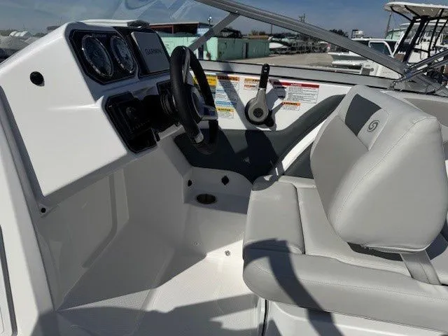 Slide: The Image of Interior view of the 2026 Hurricane SunDeck 2050 OB boat. - 28