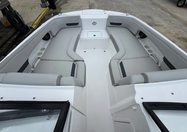 Slide: The Image of Interior view of 2026 Hurricane SunDeck 235 OB boat. - 26