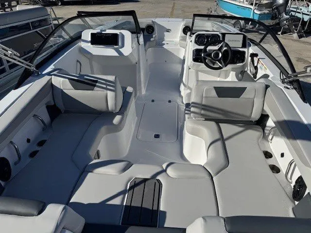 Slide: The Image of Interior of 2026 Hurricane SunDeck 2050 OB boat, modern design. - 21
