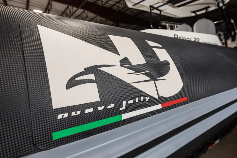 Slide: The Image of Nuova Jolly Prince 38 Sport Cabin 2025 logo with Italian flag colors. - 5