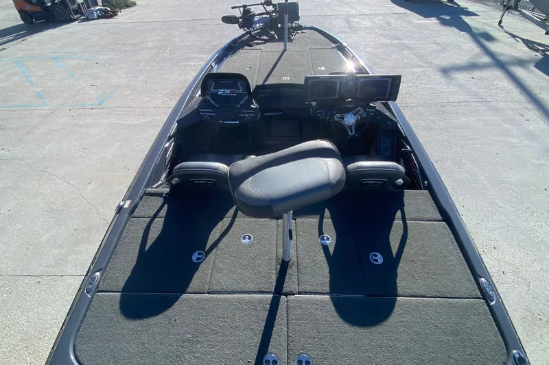 Slide: The Image of 2020 Skeeter FXR20 Limited boat interior with seating and control panel. - 14