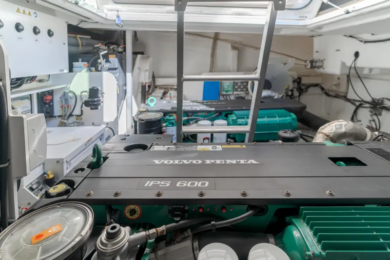 Slide: The Image of Engine room of 2019 Beneteau Gran Turismo 46 with Volvo Penta IPS 600 engine. - 44