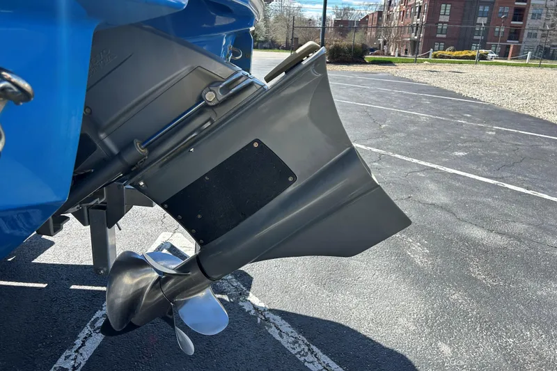 Slide: The Image of Close-up of 2017 Chaparral 227 SSX Surf boat propeller and drive system. - 6
