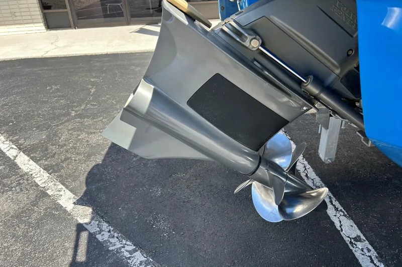 Slide: The Image of Close-up of 2017 Chaparral 227 SSX Surf boat propeller and drive system. - 8