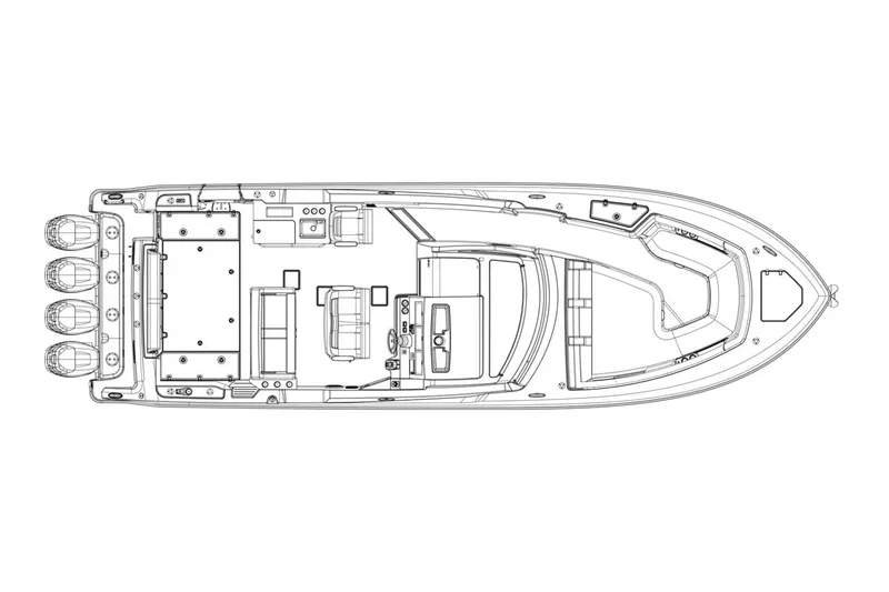 Slide: The Image of Manufacturer Provided Image: Top view layout of 2022 Boston Whaler 380 Realm boat. - 16