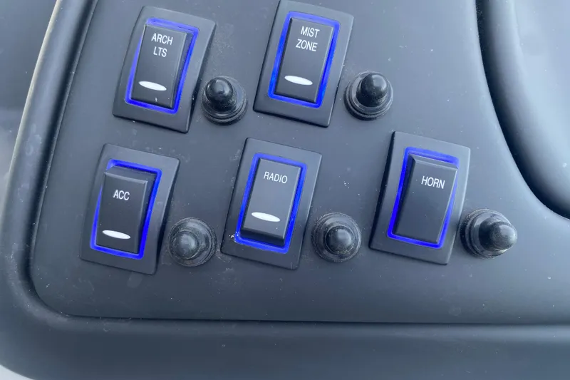 Slide: The Image of Control panel of 2025 JC Sporttoon 26TT with labeled switches and buttons. - 24