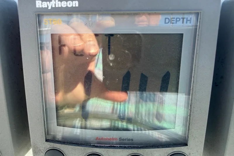 Slide: The Image of Raytheon ST60 depth gauge on Catalina 36 MkII, 2000 model. - 11