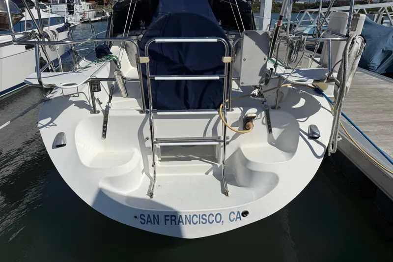 Slide: The Image of Catalina 36 MkII sailboat, 2000 model, docked in San Francisco marina. - 3