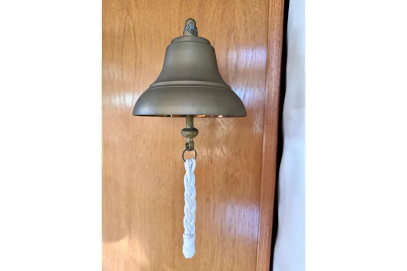 Slide: The Image of Brass bell with braided rope on Catalina 36 MkII, 2000 model. - 36