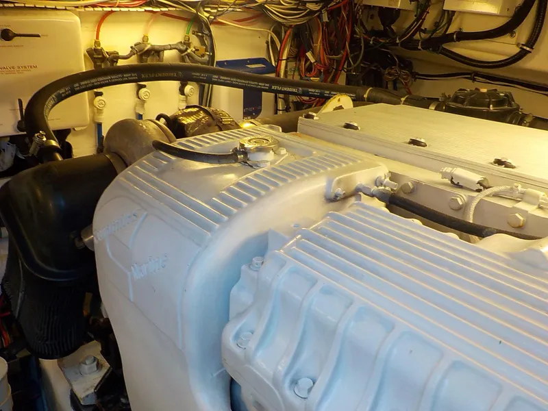 Slide: The Image of Engine room of the 2006 Tiara Yachts 4400 Sovran. - 51
