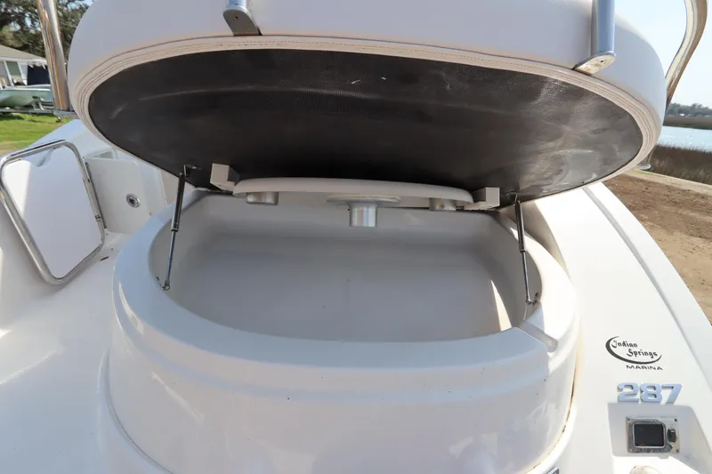 Slide: The Image of Open storage compartment on 2016 Chaparral 287 SSX boat, Indian Springs Marina. - 53