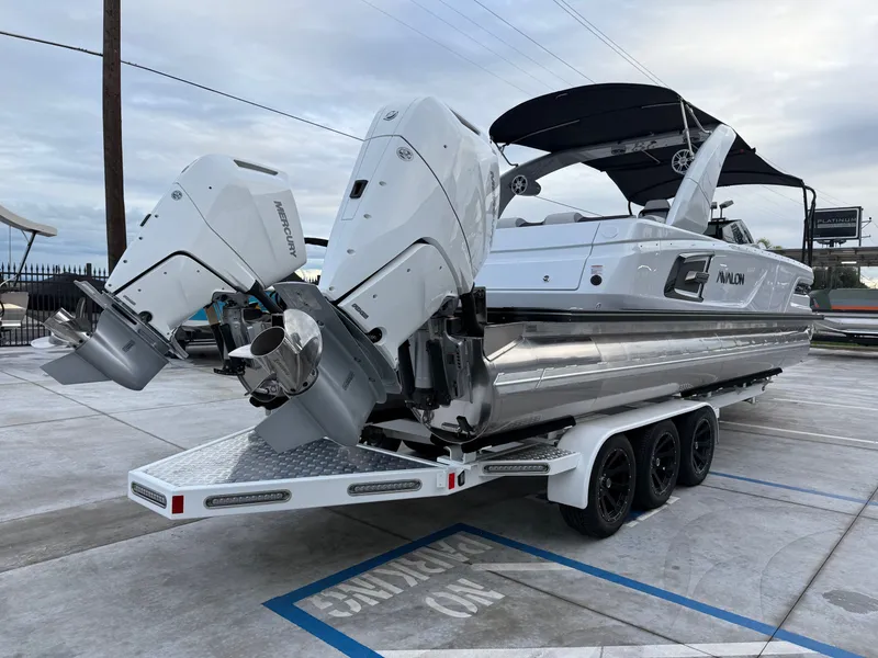 Slide: The Image of Avalon Excalibur - 27 FT Elite Windshield w/ Twin 400HP Mercury V10's and JOYSTICK CONTROLS!! 2025 - 13