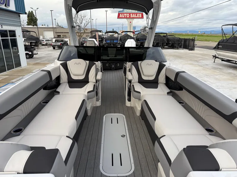 Slide: The Image of Avalon Excalibur - 27 FT Elite Windshield w/ Twin 400HP Mercury V10's and JOYSTICK CONTROLS!! 2025 - 3